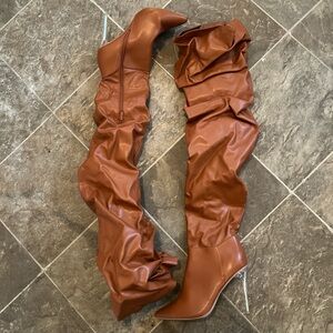 Stylish Brown Over-the-Knee Boots RUNS SMALL